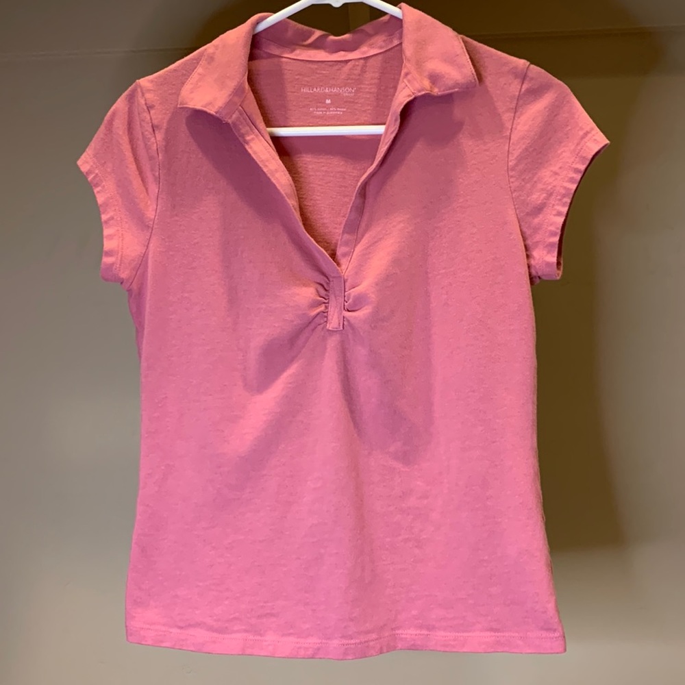 Hillard & Hanson Pink Casual Top